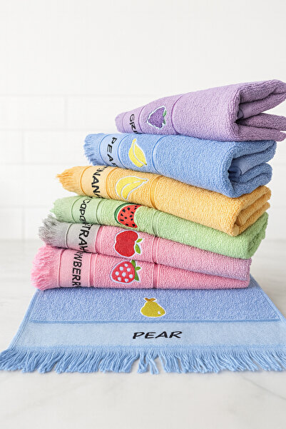 Mokita Home Set of 12 100% Cotton Fruit Embroidered Kitchen Towels 30X50