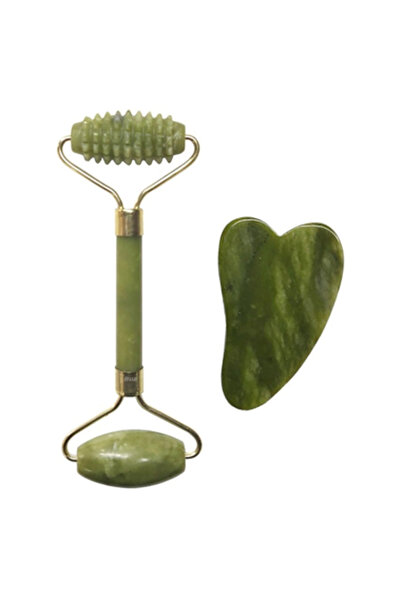 buz Electric jade facial roller – anti-wrinkle, anti-dark circles, lifting, green, 145 mm