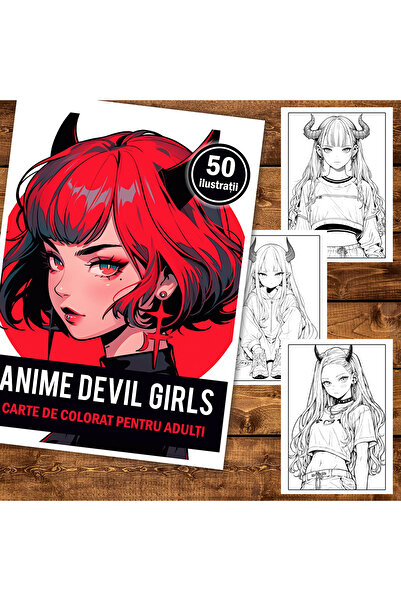Legendary Gifts Painting book, 50 illustrations, Anime Devil Girls