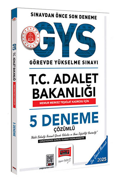 Yargı Yayınları 2025 T.C. Adalet Bakanlığı Memur Merkez Teşkilat Kadrosu İçin...