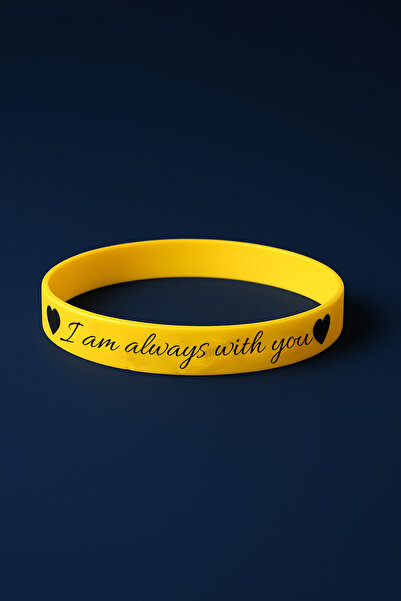 İyyaKee “I Am Always with You” Heart-Shaped Silicone Bracelet for Women and M...