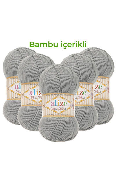 Alize Baby Best 5 штук дитячої нитки 10% бамбук, антипілінг, 344 г