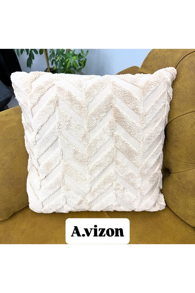 öz ce yiz 45x45 ölçüde WELSOFT kırlent kılıfı fermuarlı