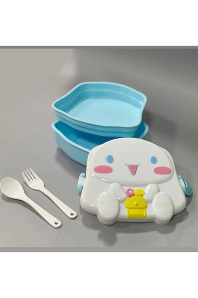 synshop Cinnamoroll Okul Beslenme Kabı Kutu Çatal Kaşık