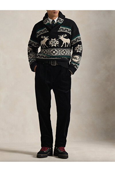 Polo Ralph Lauren Wool-Blend Elk-Graphic Jumper