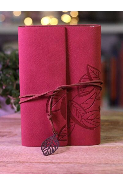 mr shopping Mr Leaf Printed Leather Covered Daily Notepad Special Design Gift Leather Covered Agenda