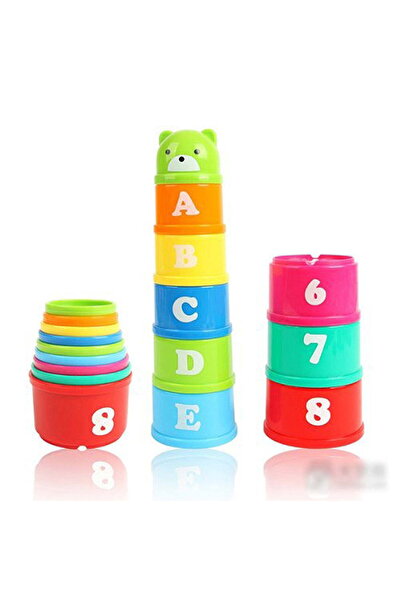 buz Stacking cubes, colored cubes, cube tower, building set with numbers and letters