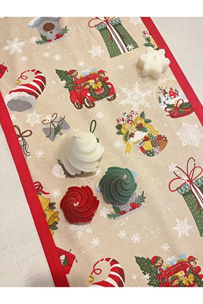 Zeren Home Double-Sided Christmas Themed Liquid-Proof Rectangular Runner 45 X 140