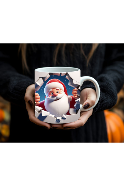 Evion كوب مفهومي لرأس السنة وعيد الميلاد - تصميم طباعة مخصص ملون