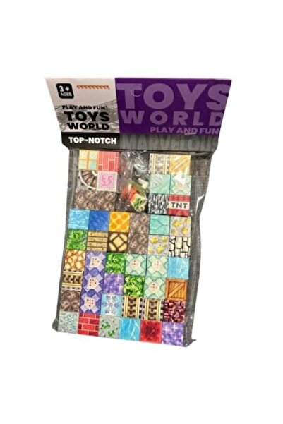 OEM Minecraft puzzle set, magnetic cubes, 48 pieces + figurine, multicolor