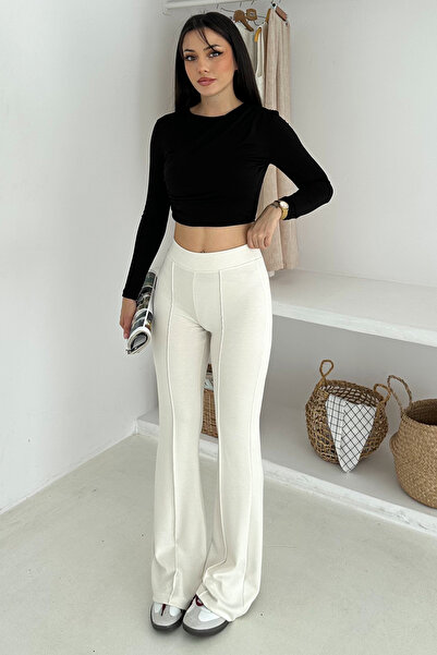 Noa Noa Women's High Waist Flared Leggings – Retro & Urban Style