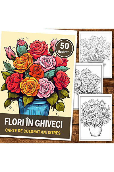Legendary Gifts Carte de pictură, 50 de ilustrații, Flori în ghivece