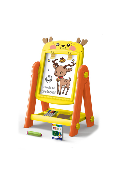 ARISTEF Tablă 3 în 1 pentru copii cu masă pliabilă — Cretă/marker și suprafață magnetică, accesorii și depozitare