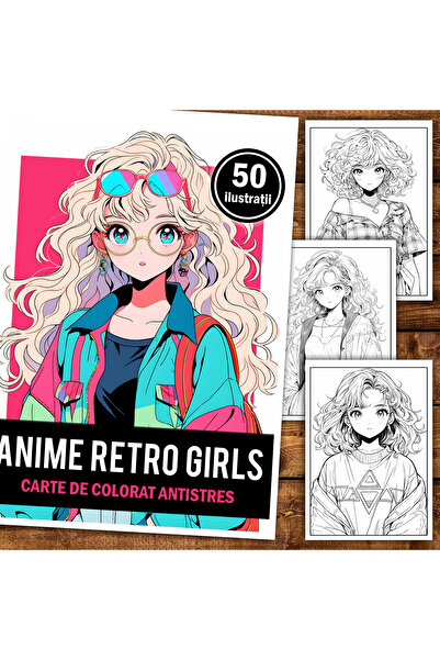Legendary Gifts Carte de pictura, 50 de ilustratii, Anime Retro Girls
