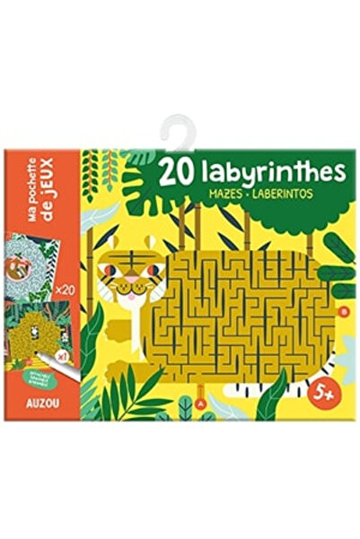 Auzou Collection of 20 Mini Maze Games - In the Heart of the Jungle