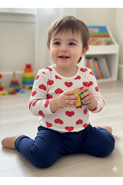 Şimo Butik Girl Boy Child Baby Long Sleeve Snap Fastener Bodysuit-Badi 100% C...