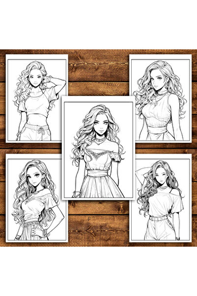 Legendary Gifts Painting book, 50 illustrations, Anime Model Girls - Volume II