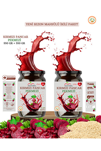 NATUREL KIRMIZI PANCAR PEKMEZİ 2 Lİ PAKET 550 GR + 550 GR
