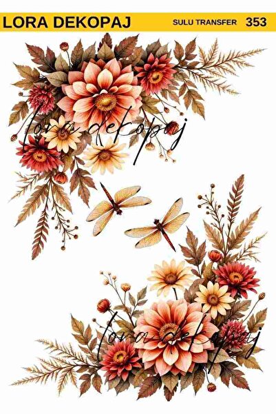 Lora Dekopaj Sulu Transfer Kağıdı - 353 25x35 cm