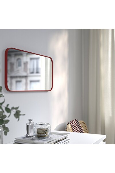 IKEA Mirror, Red, 28 x 60 cm