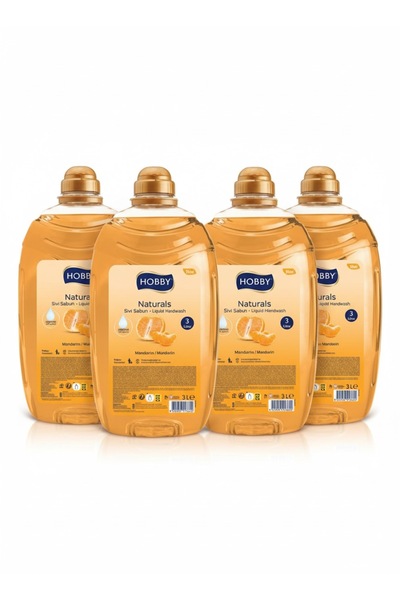Hobby Mandalina Sıvı Sabun 3 Lt x 4 Adet