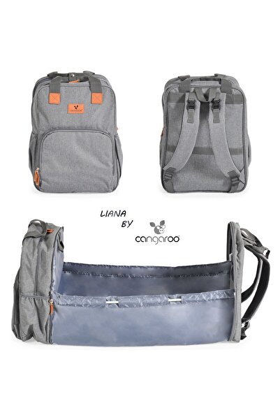 Cangaroo Geantă 2în1 bebeluși Liana Gri– geantă cărucior și pătuț portabil pliabil