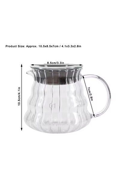 LUXURY V60 drip coffee server, three sizes: 700ml, 500ml, 300ml