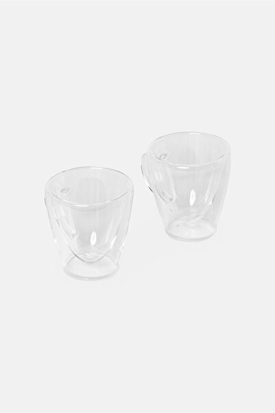 Bombay 2Pcs Thermguard Double Wall Insulated Cappuccino Mug 307ml, Transparent