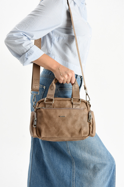 YOGII Tumi Model Çok Gözlü Suya Dayanıklı Ayarlanabilir Askılı Fermuarlı Deri...