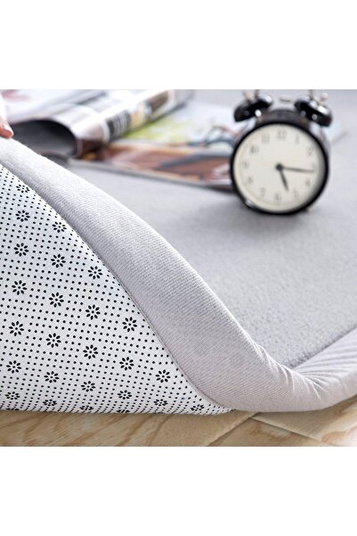 Other Coral Velvet Play & Crawling Mat for Kids - Nursery/Baby Room/Yoga (Gray, 1.8 × 2 m)