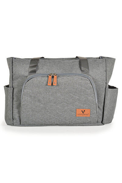 Cangaroo Geantă cărucior cu saltea de înfășat Keily Gri, buzunare multiple și bretele reglabile