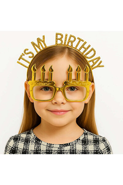 ZERO LAND MTXDPN It& # Set de ochelari în formă de coroană și lumânare cu scrisul „39 ani” (172354) Culoare aurie