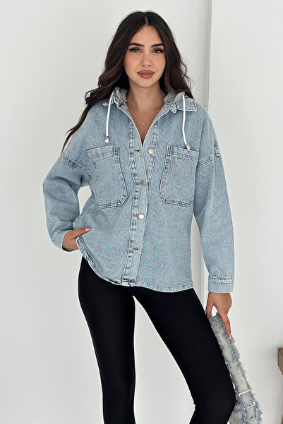 Noa Noa Kadın Kapüşonlu Denim Ceket – Sportif & Sokak Stili