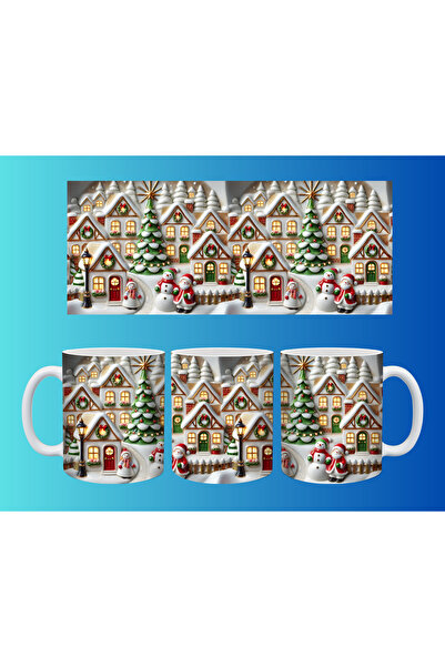 Evion كوب مفهومي لرأس السنة وعيد الميلاد - تصميم طباعة مخصص ملون