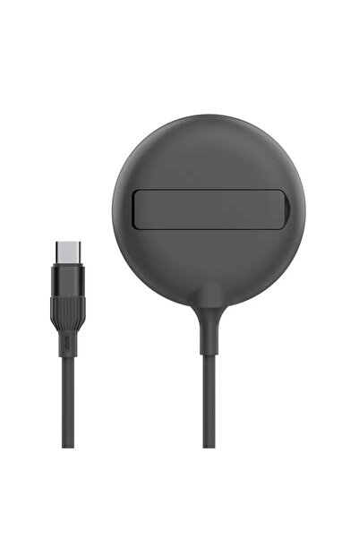 Flippy Portable MagSafe Wireless Charger 15W, USB-C, Stand Function, for iPhone 12/13/14 Series, Bla