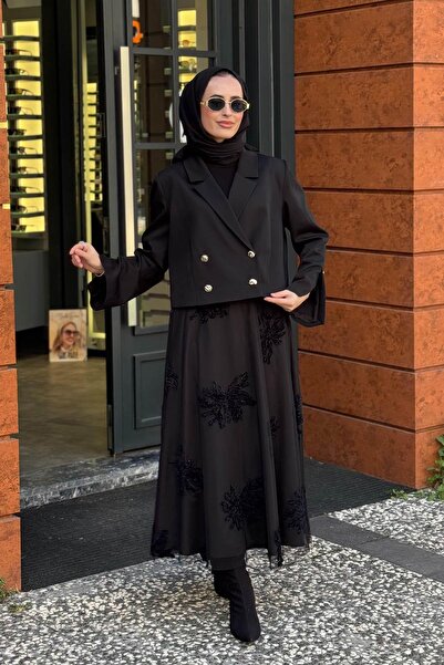 EkshiButik CLANDE Ceket 2502-4020 Siyah