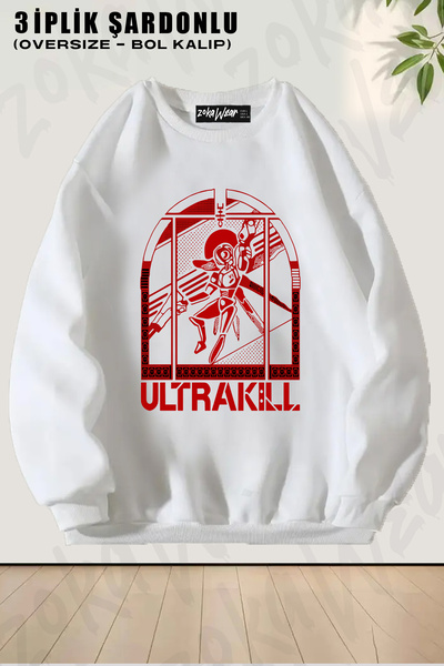 ZOKAWEAR Φούτερ Unisex Loose Fit Ultrakill - Ultrakill V2 με τύπωμα Design ov...
