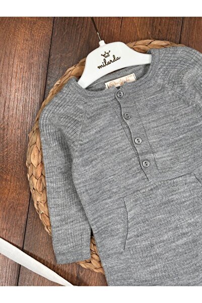 Kids Kingdom Kangaroo Pocket Thin Knitwear Baby Boy Jumpsuit