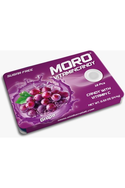 Moro حلوى مورو نكهة العنب مع فيتامين سي 12 حبة