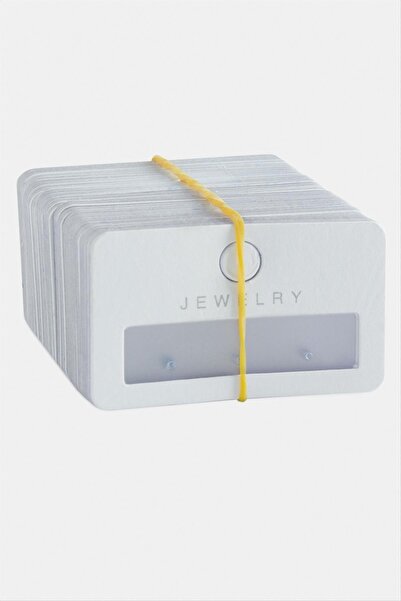 Auren Shop بطاقة أقراط بلاستيكية للنوافذ من MTXDPN (140706) 100 قطعة - أبيض