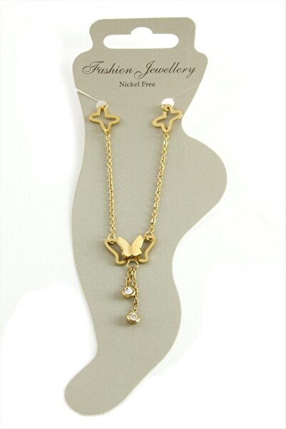 Ronanna MTXDPN Kelebek Luxury (144903) خلخال فولاذي - أصفر