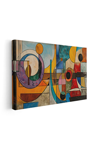 Artarilion Kanvas Yatay Duvar Tablosu Kanvas Soyut Geometrik Sanat Ev Ofis Sa...
