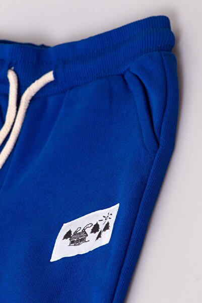 Magu Boys' Cotton 3-Piece Sweatpants Set - Brown, Petrol Green and Cobalt Blue