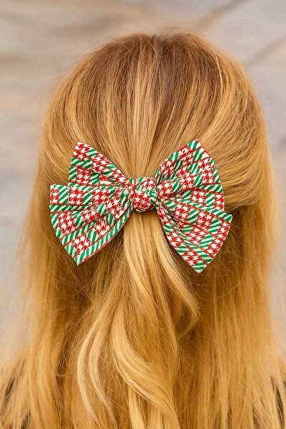 REBORN DESIGN Christmas Themed Bow Model Mixed Pattern Knot Detailed 12 cm Automatic Buckle