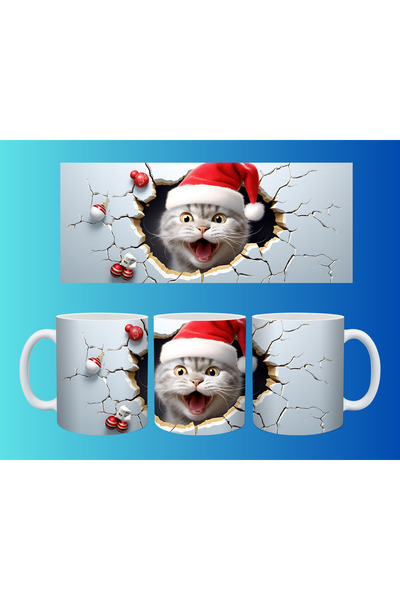 Evion Christmas Cup with Cat – Special Design with Cute Cat Pattern