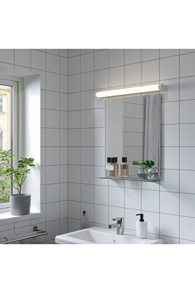 IKEA NYSJÖN Mirror with shelf, white, 50 x 60 cm