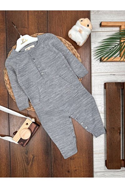 Kids Kingdom Kangaroo Pocket Thin Knitwear Baby Boy Jumpsuit