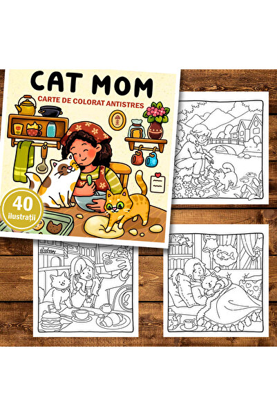 Legendary Gifts Coloring book, 40 illustrations Cat Mom