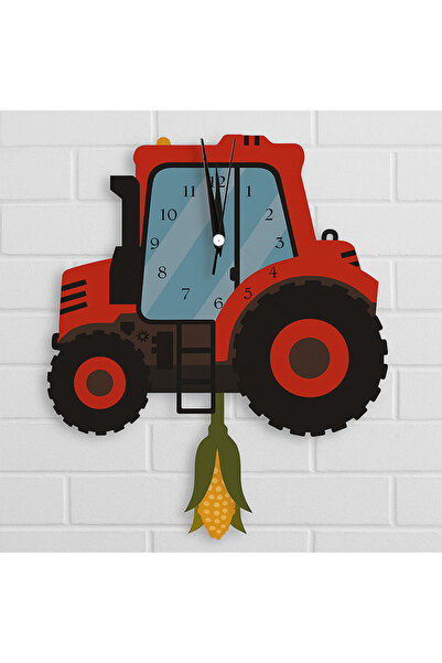 Genel Markalar Sarkaçlı Traktör Tasarımlı Duvar Saati