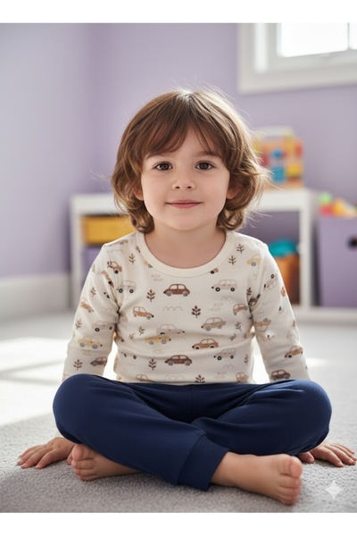 Şimo Butik Girl Boy Child Baby Long Sleeve Snap Fastener Bodysuit-Badi 100% O...